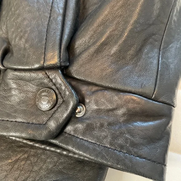 Robert Comstock Black Genuine Leather 3/4 Length Jacket. Size: 48 - Picture 6 of 12